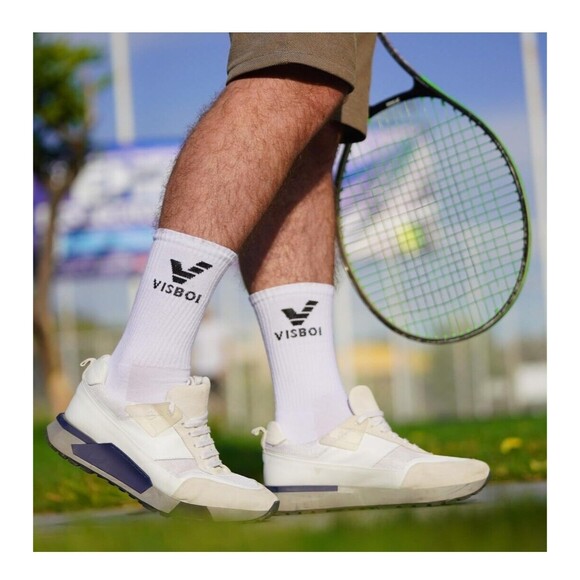 US Size 6-10: Women's and Men's 6 Pairs Everyday Cushioned Crew Socks (White) - Picture 5 of 7
